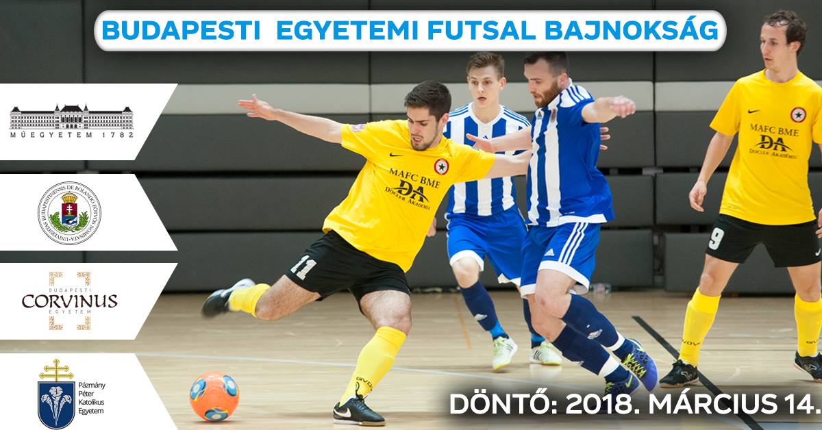 Március 14-én lesz a Budapesti Egyetemi Futsal Négyes Döntője